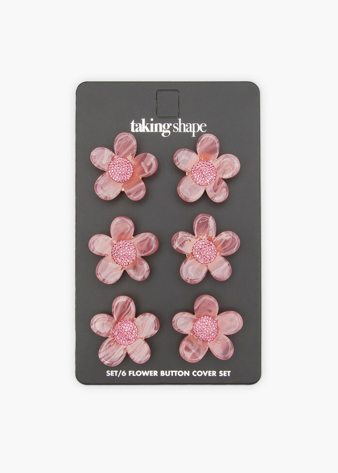 Flower Button Cover Set, , hi-res