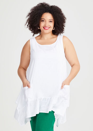 Plus Size Linen Blend Calliope Tunic