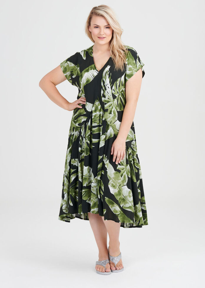 Shop Natural Lush Jungle Dress in Multi, Sizes 12-30 | Taking Shape AU