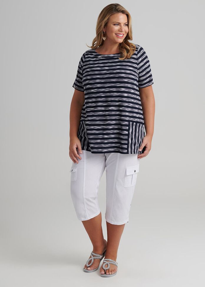 Textured Boatneck Top, , hi-res