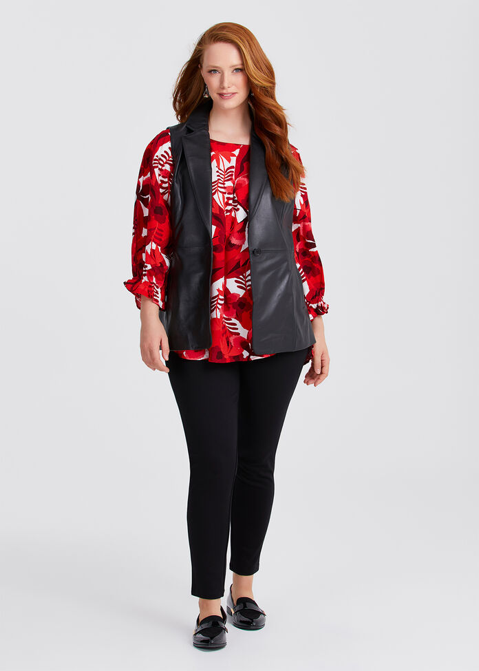 Leather Angelique Vest, , hi-res