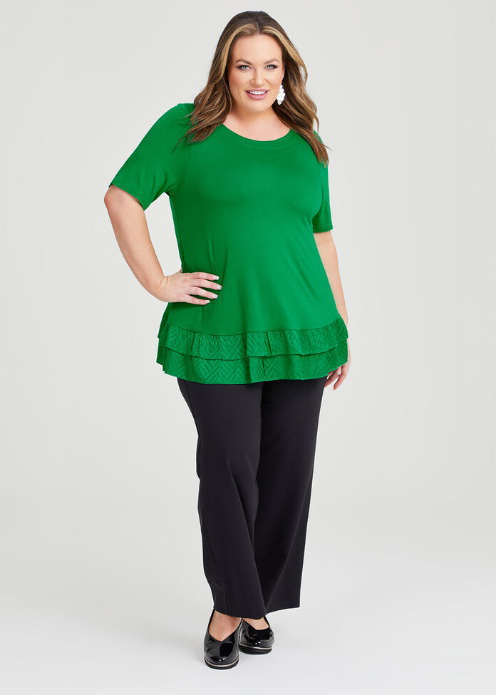Shop Plus Size Bamboo Gabrielle Top in Green | Taking Shape AU