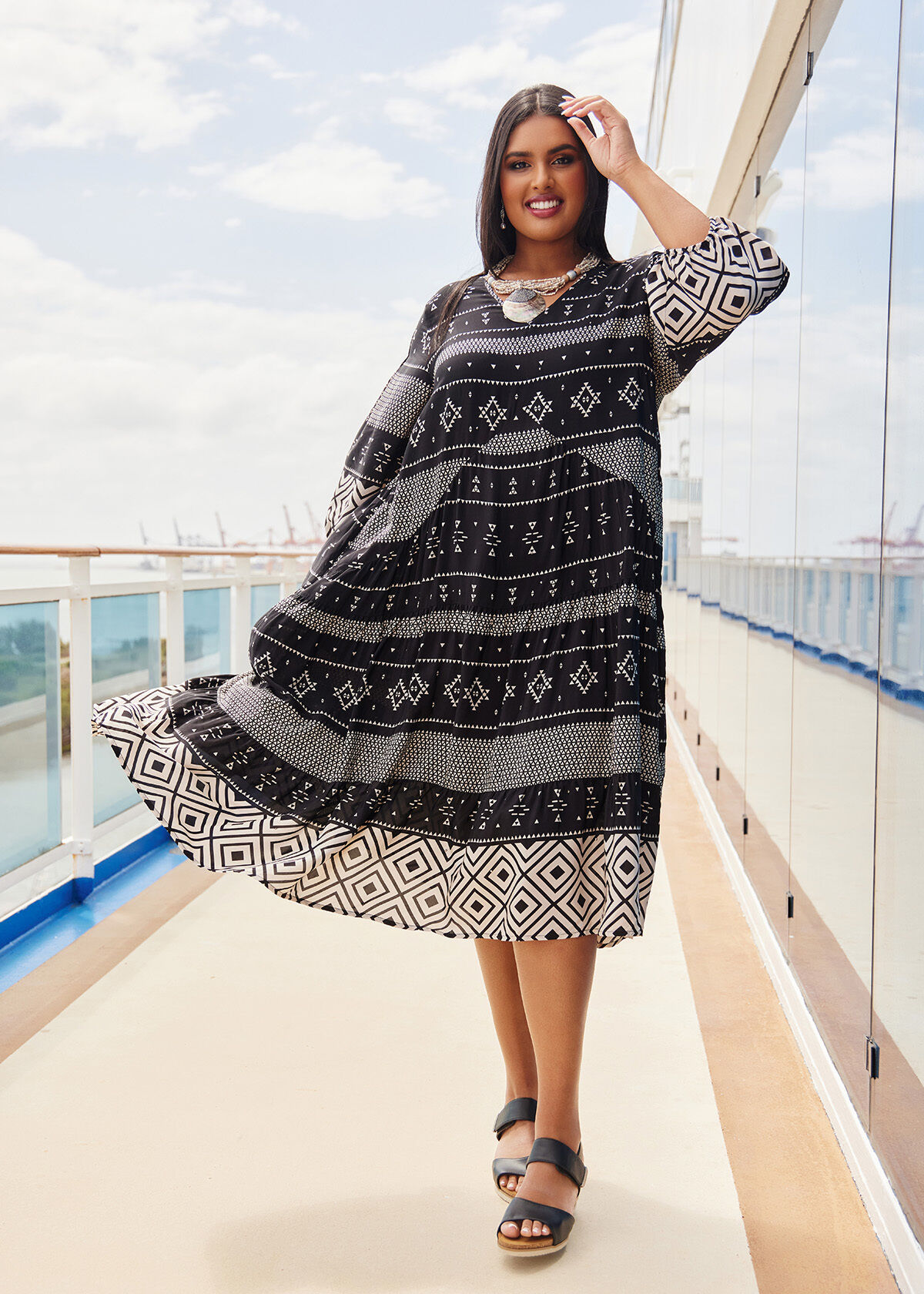 Floaty maxi dress plus size cheap