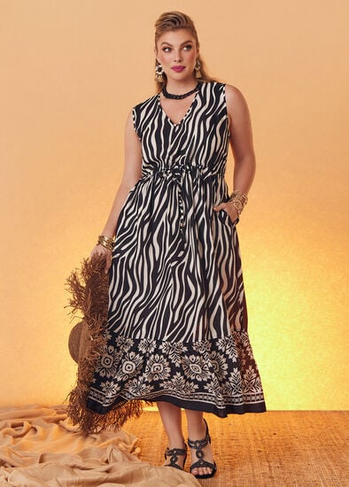 Plus Size Natural Savannah Maxi Dress