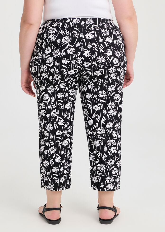 Petite Natural Floral Pant, , hi-res