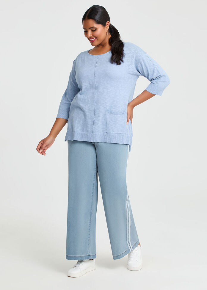 Super Stretch Wide Leg Jean, , hi-res