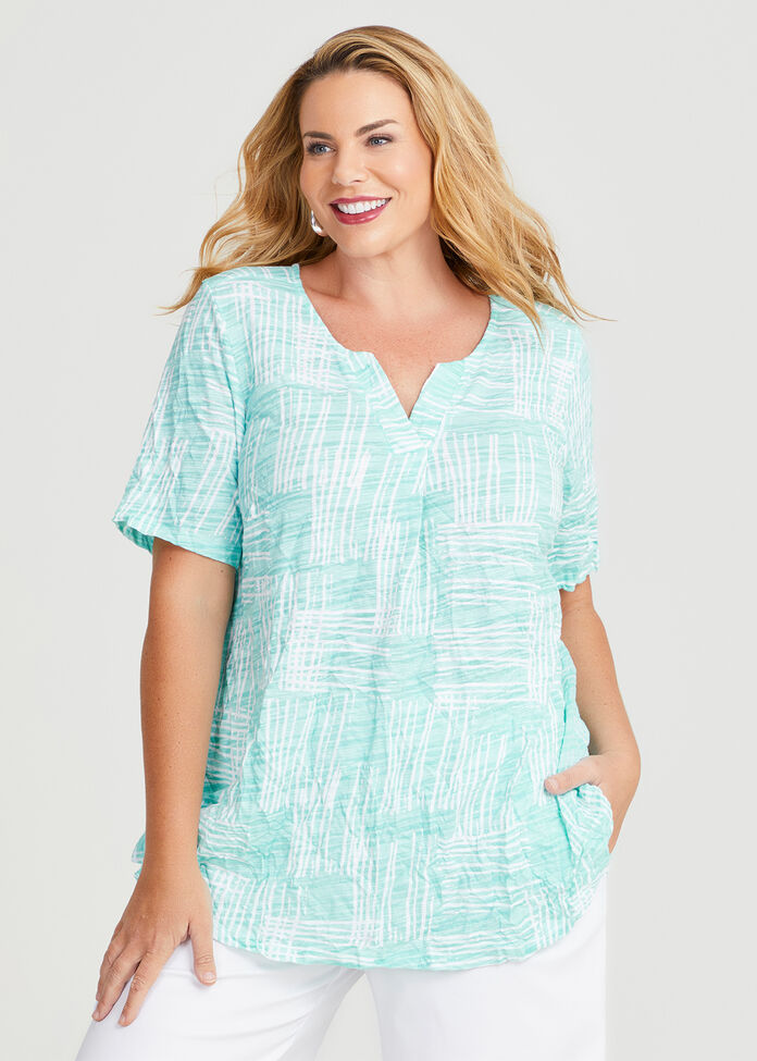 Cotton Mix Crush Top, , hi-res
