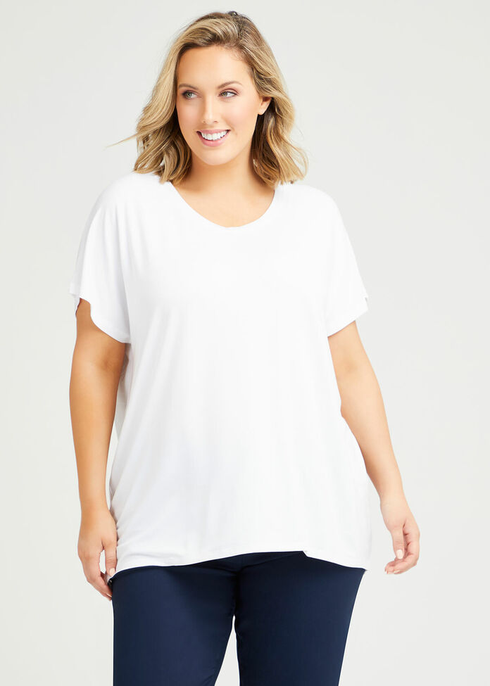 Shop Plus Size Bamboo Essential Top in Black | Sizes 12-30 | Taking ...