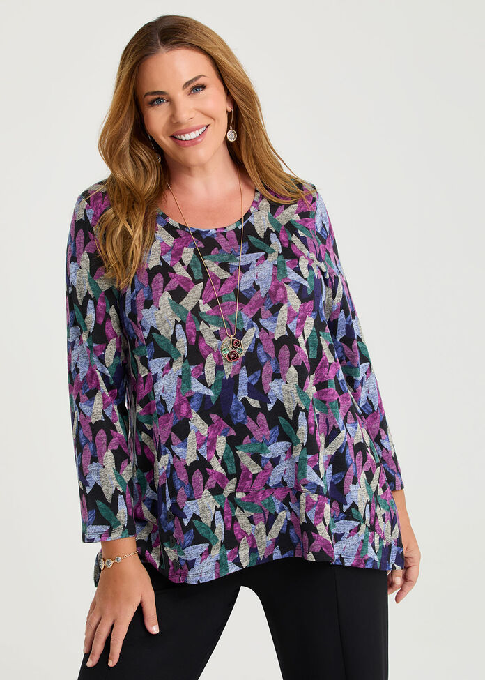 Snug Abstract Violet Haze Top, , hi-res