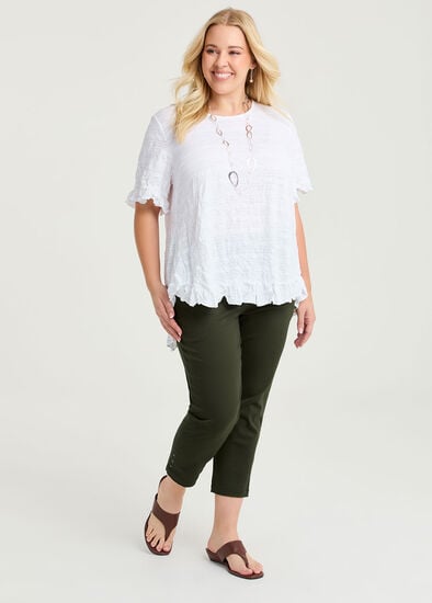 Plus Size Petite Medina Slim Leg Natural Pant