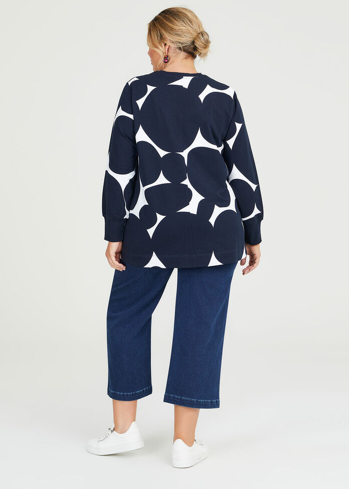 Shop Plus Size Cotton Abstract Spot Sweatshirt, Blue | Taking Shape AU