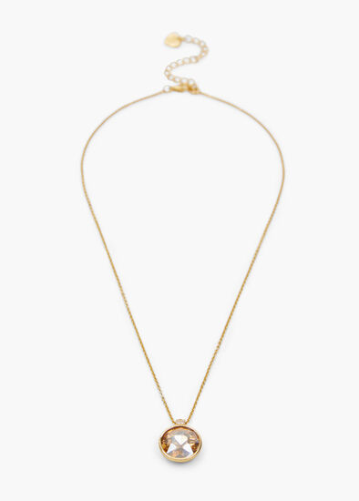 Detailed Jewel Drop Necklace