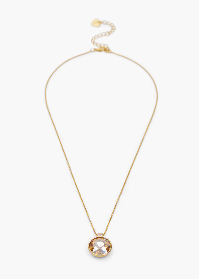 Detailed Jewel Drop Necklace, , hi-res