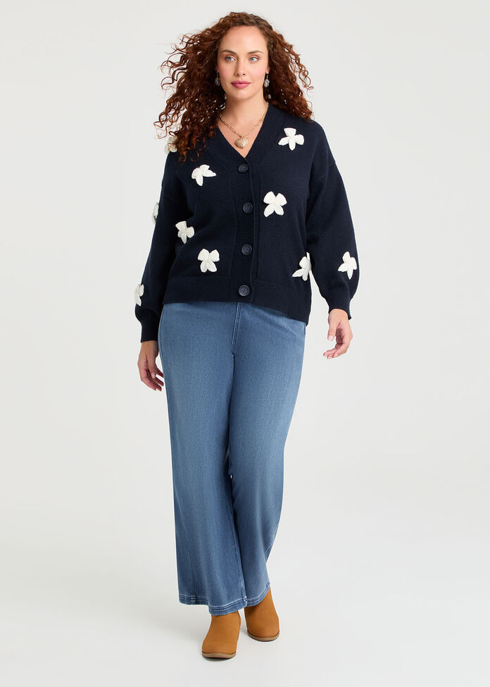 Bow Detail Cardigan, , hi-res