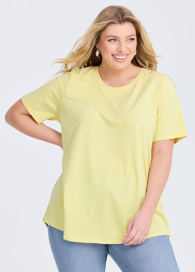 Plus Size Good Earth Australian Cotton Crew Neck T-shirt
