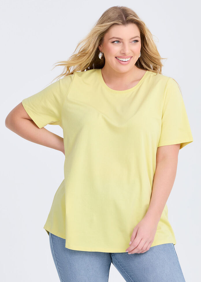 Good Earth Australian Cotton Crew Neck T-shirt, , hi-res