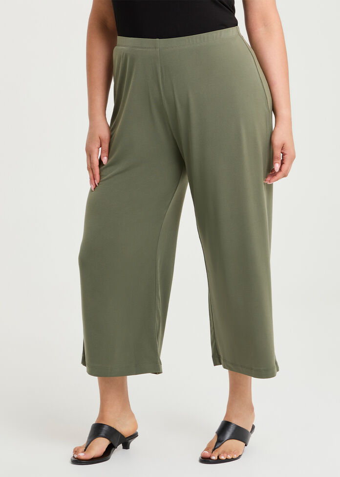 Pull On Crop Culotte, , hi-res