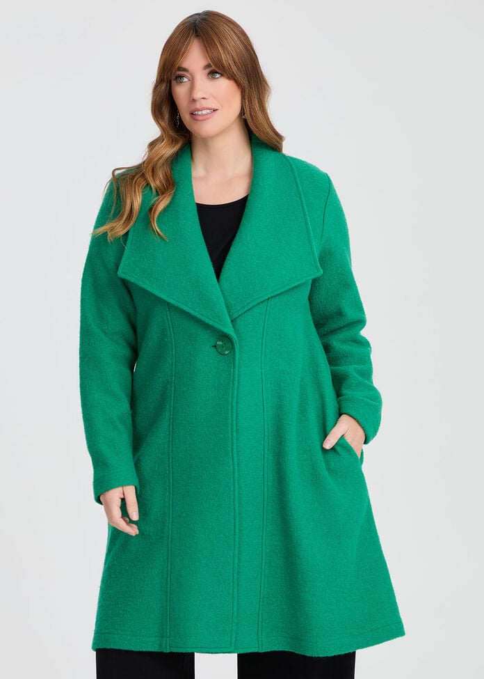 Morgan Boiled Wool Coat, , hi-res