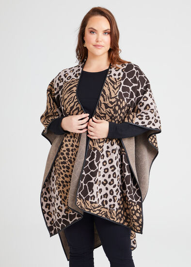Animal Jaquard Cape