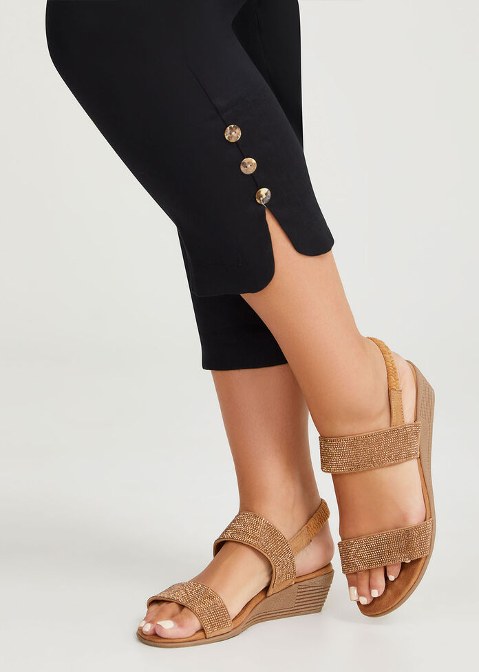Flexible Bling Wedge Sandal, ROSE GOLD, hi-res