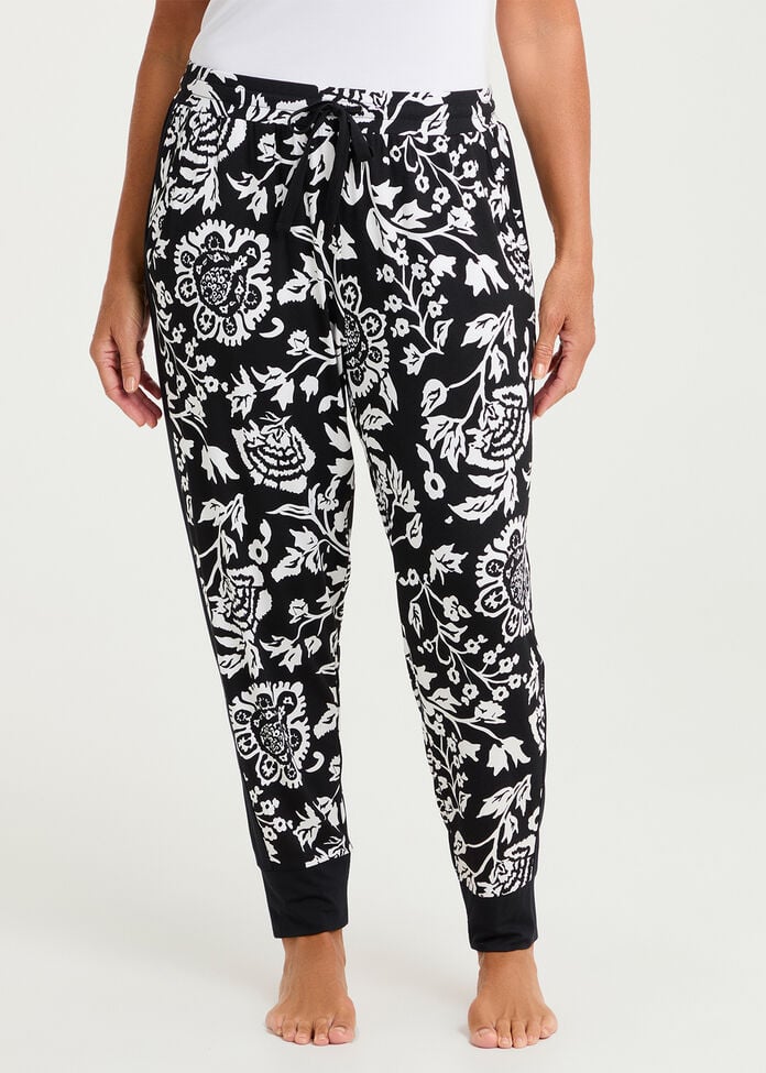 Bamboo Monochrome Pyjama Pant, , hi-res