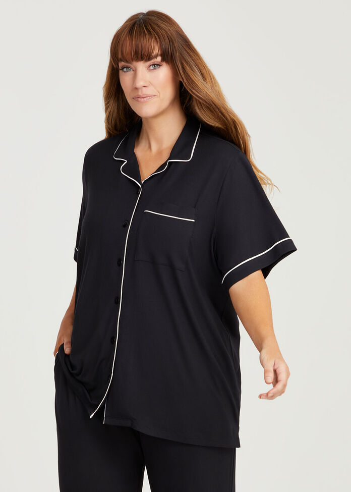 Modal Soft Touch Pyjama Top, , hi-res