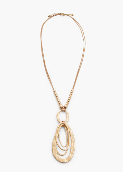 Oval Clean Metal Necklace