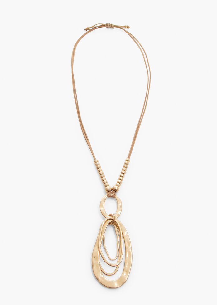 Oval Clean Metal Necklace, , hi-res