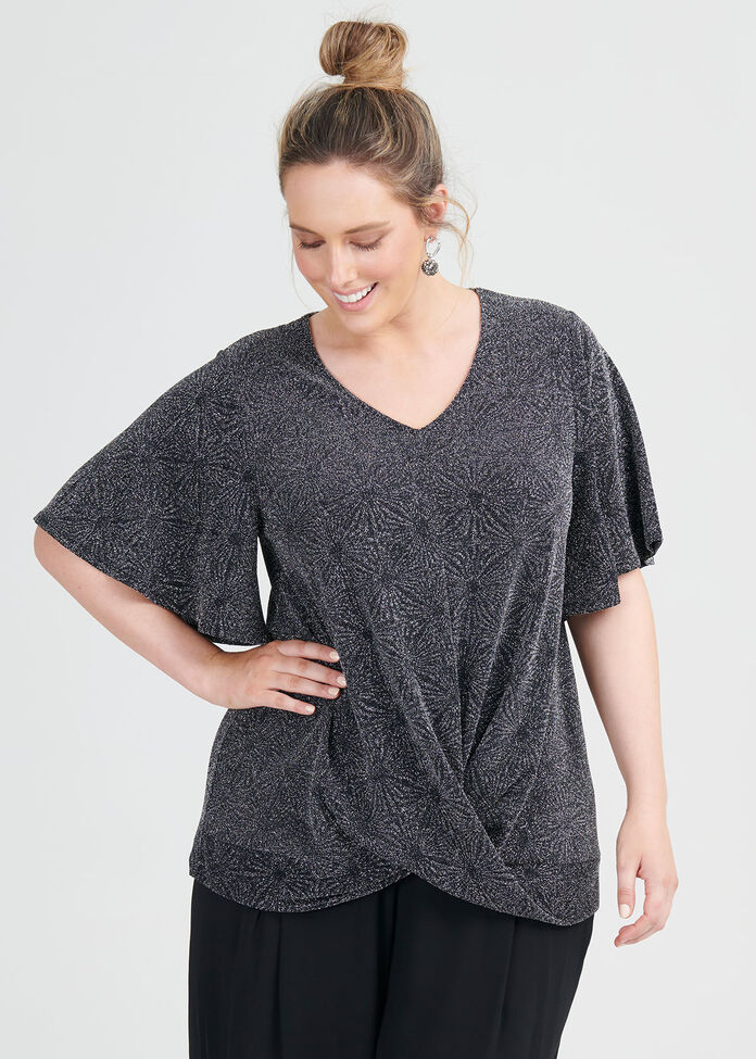 Sparkle Twist Front Top, , hi-res