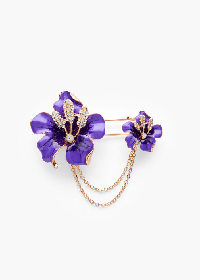 Floral Brooch Pin, , hi-res