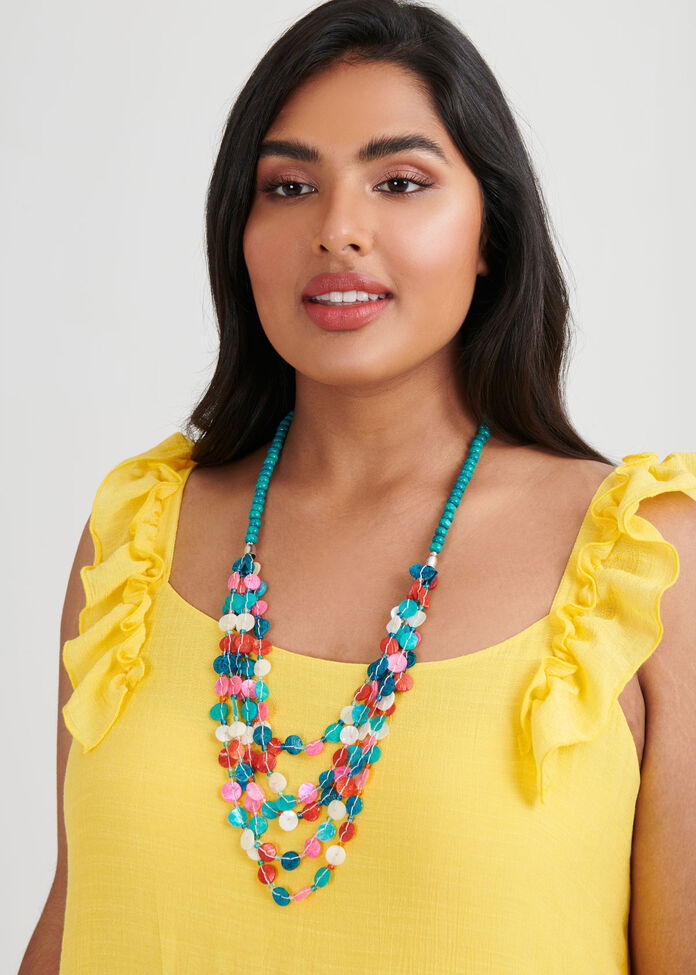 Bright Button Necklace, , hi-res