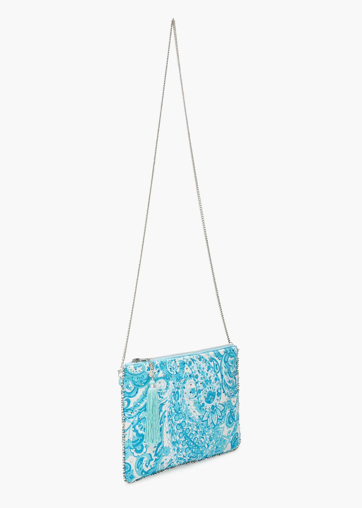 Aqua blue clutch bag hotsell