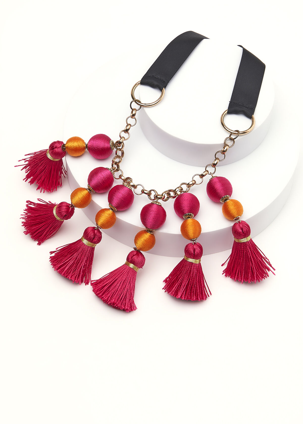 Red tassel necklace sale