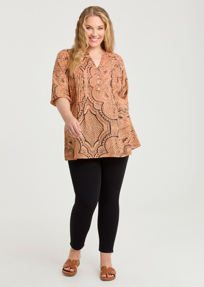 Cotton Pintuck Boheme Tunic, , hi-res