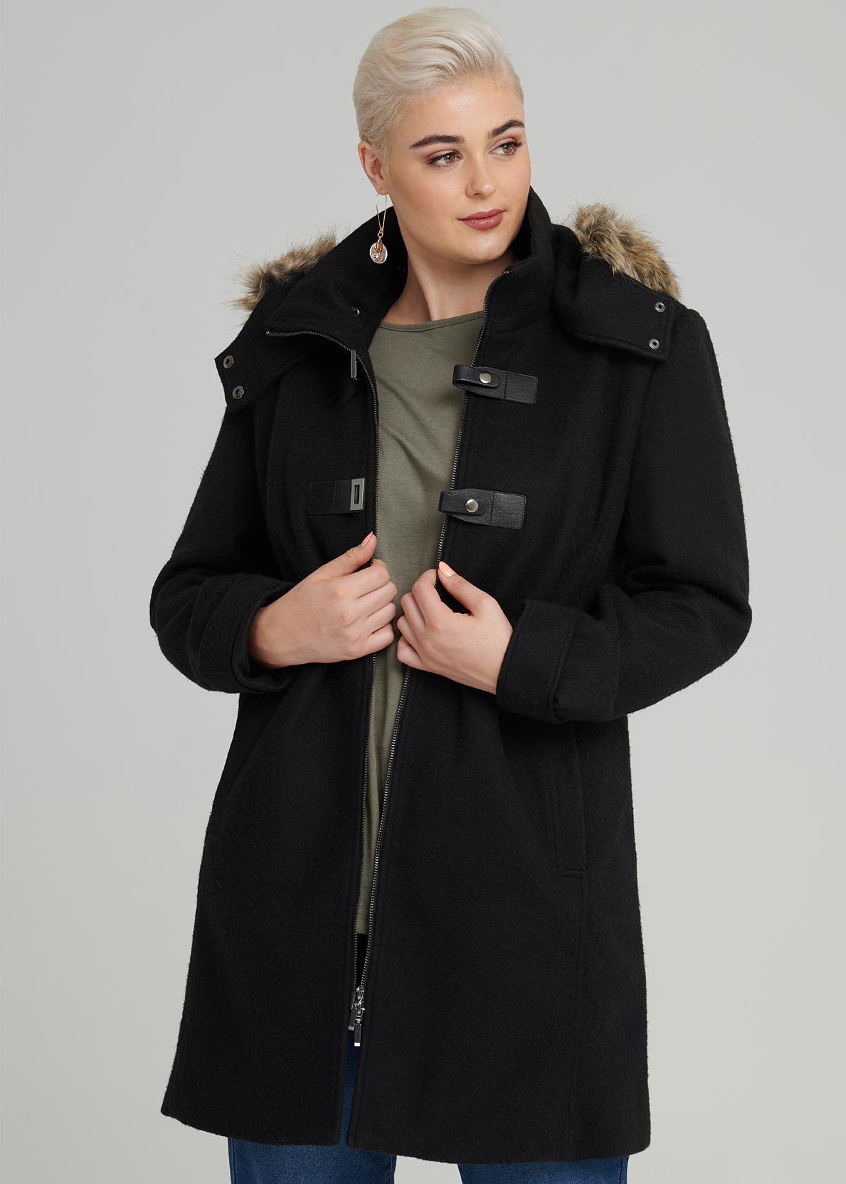 Duffle coat plus size on sale