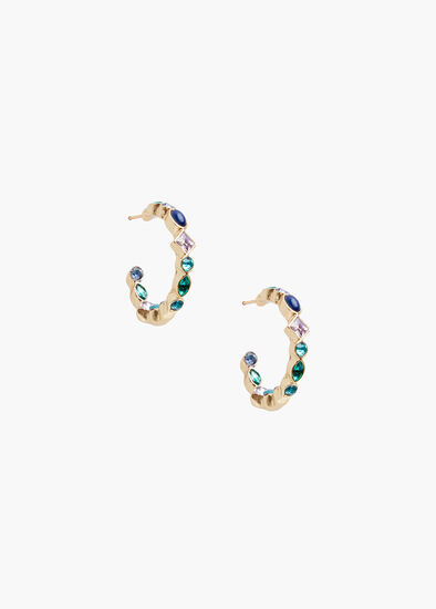 Pretty Jewel Hoop Earrings