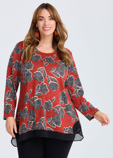 Plus Size Foil Delight Snug Top