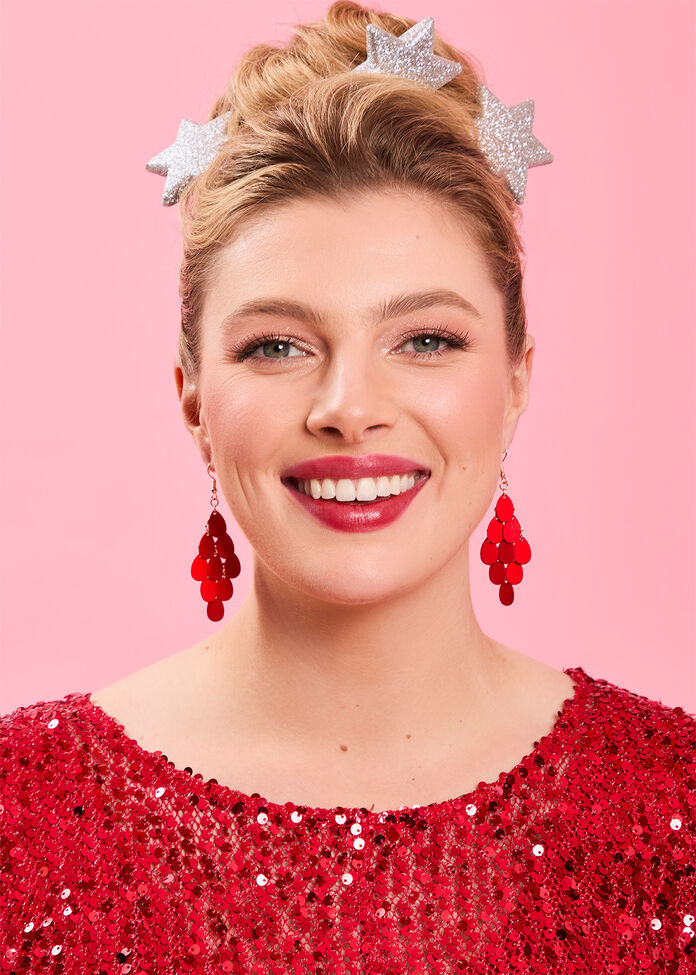 Metallic Chandelier Earrings, , hi-res