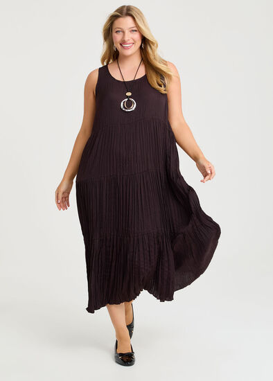 Plus Size Pleated Enya Dress