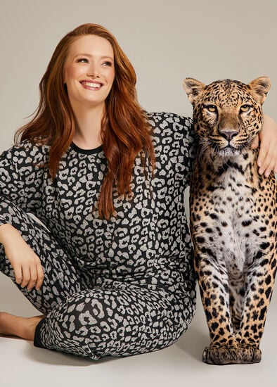 Plus Size Lounge Animal Top