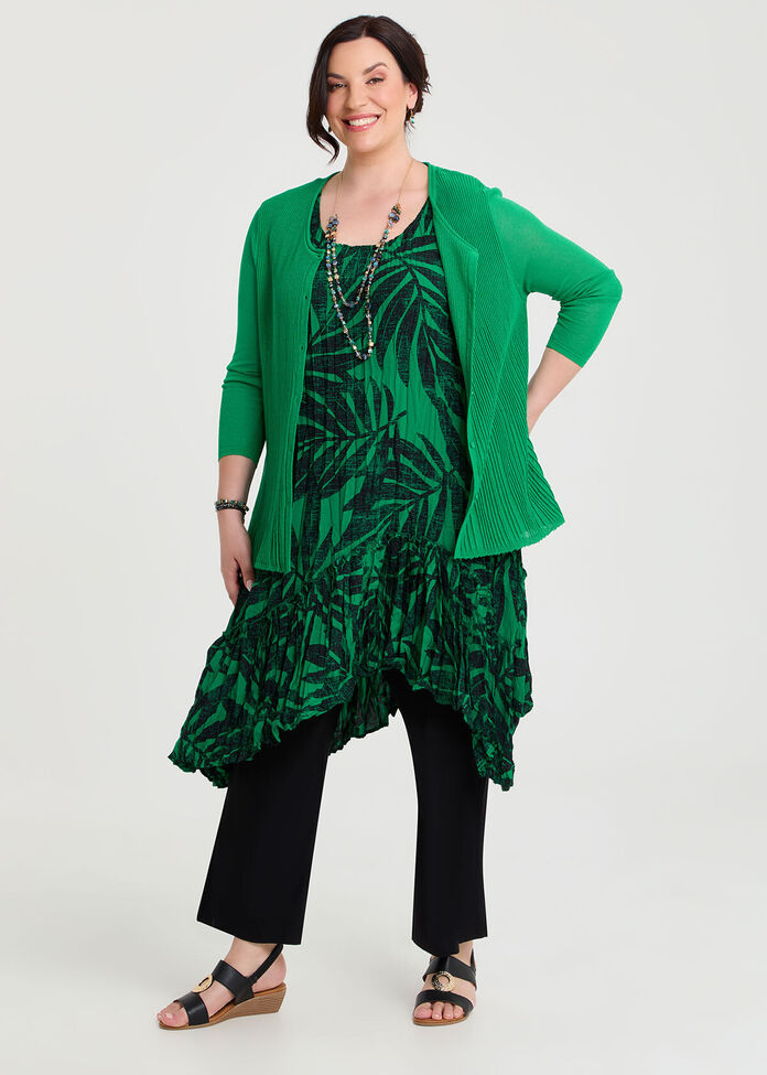 Plisse Knit Natural Cardigan, , hi-res