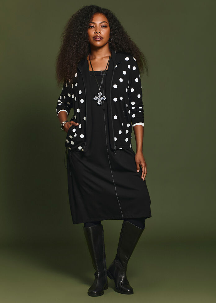 Polka Pinafore Outfit, , hi-res