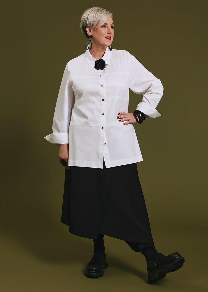Cotton Stretch Leah Shirt, , hi-res