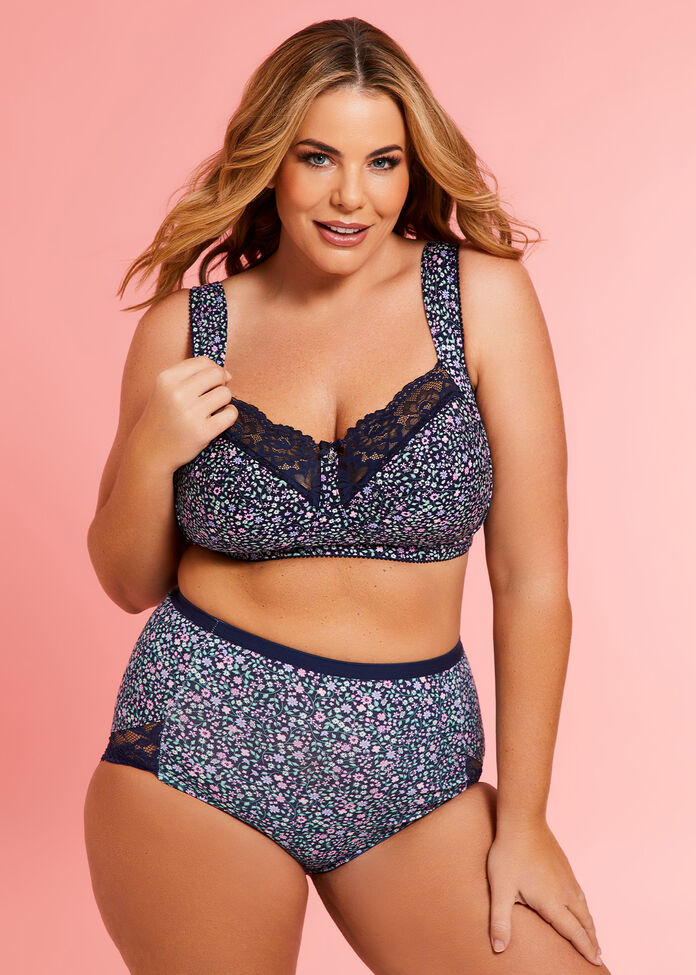Wirefree Cotton Comfort Bra, , hi-res