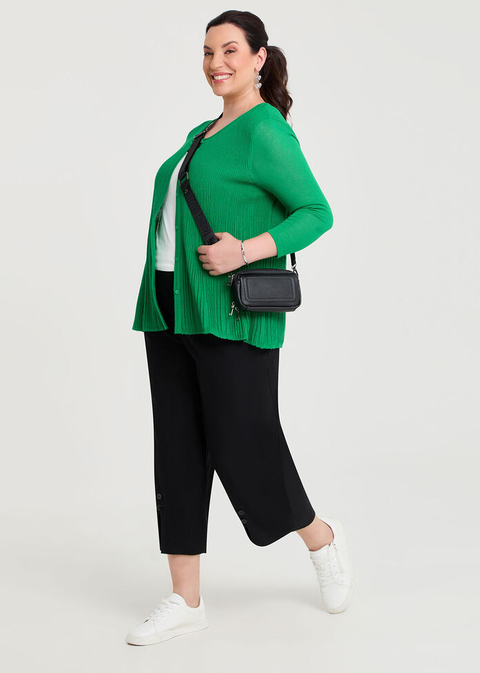 Plisse Knit Natural Cardigan, , hi-res