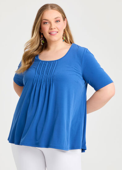 Plus Size Pintuck Detail Top