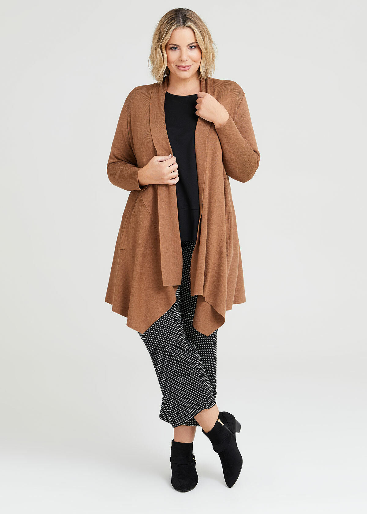 Plus size cheap waterfall cardigan australia