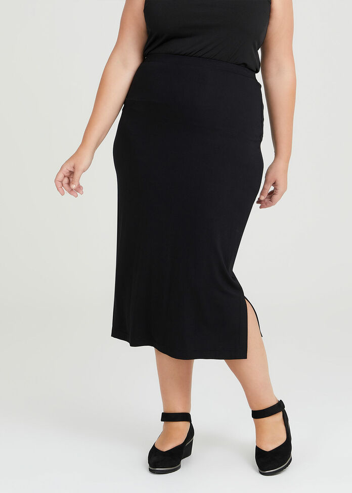 Shop Plus Size Bamboo Base Pencil Skirt in Black | Taking Shape AU