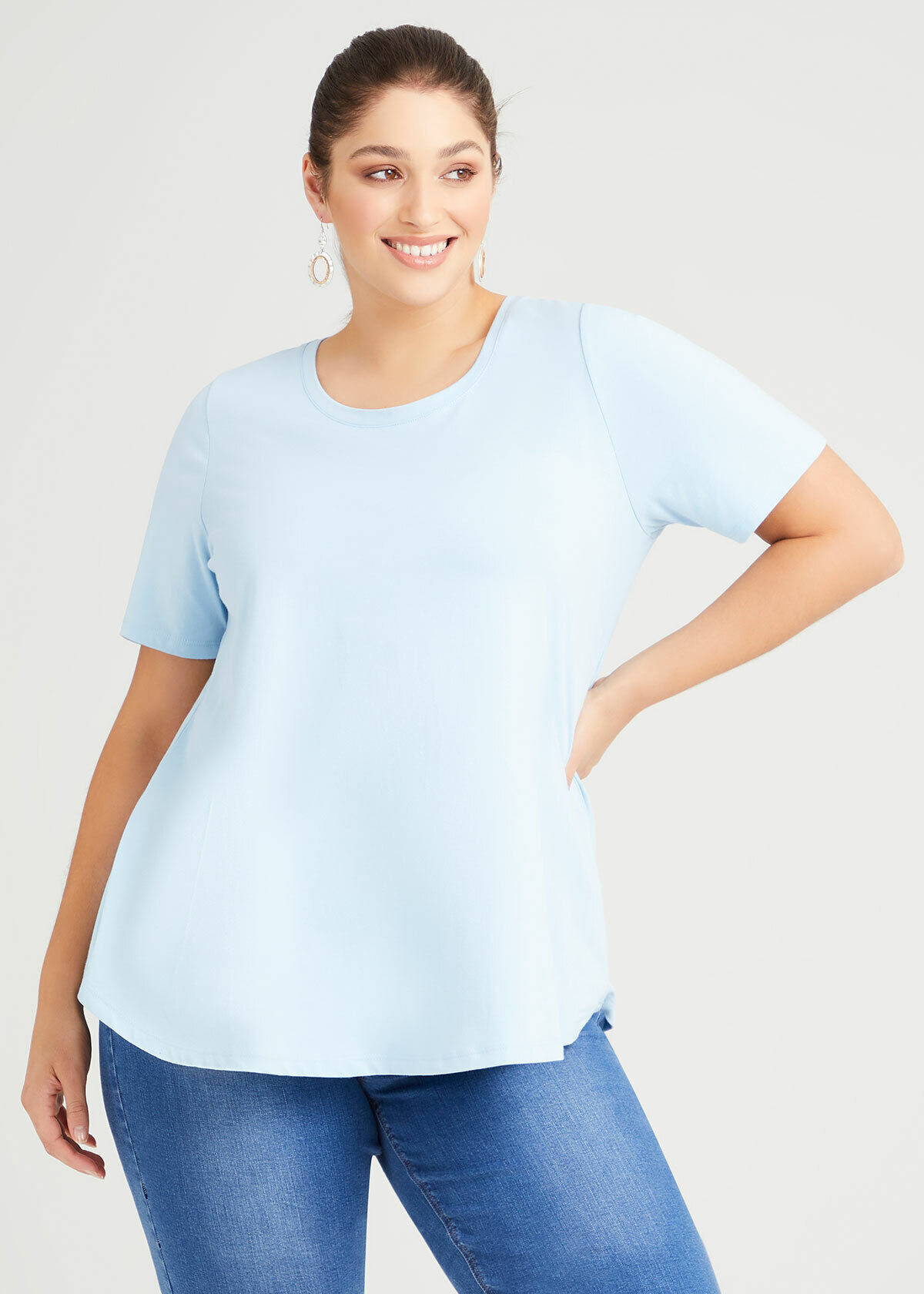 Shop Organic Crew Swing Basic Tee in 