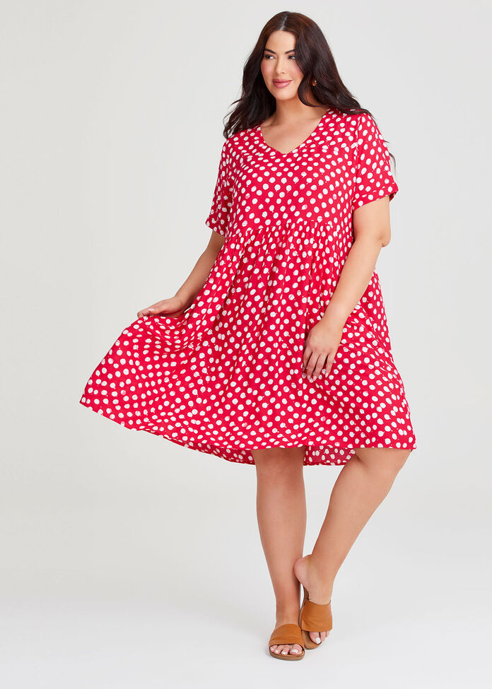 Shop Plus Size Natural Holiday Pocket Dress, Red | Taking Shape AU Shop Plus Size Natural Holiday Pocket Dress, Red | Taking Shape AU